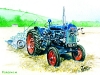 Fordson 'Major' tractor with plough