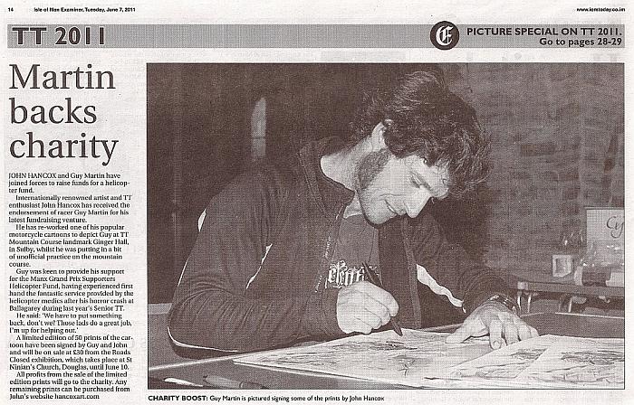 Isle of Man Examiner Guy Martin & John Hancox Article
