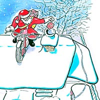 Motorcycle Christmas Cards