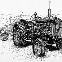 Fordson Major Tractor (Pen & Ink)