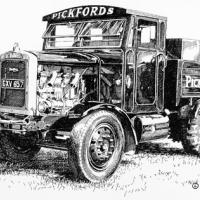 Scammell 'Ballast Tractor' in 'Pickfords' livery