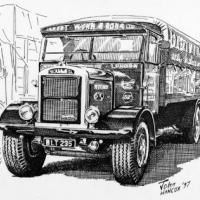 Scammell '6 Wheeler' in the livery of 'Robert Wynn & Sons', haulage contractor of London