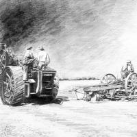 Fowler 'BB1' ploughing engine with 'Cultivator' tool