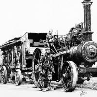 Ransomes, Sims & Jefferies '6nhp' compound traction engine towing thrashing tackle 