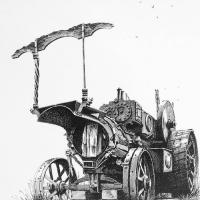 1912 Burrell showmans engine 'Star' As seen, in derelict condition in 1983