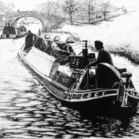 Canal 'Buttie Boat' 'Lucy' being towed by 'Renfrew'