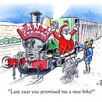 "Last year you promised me a new bike!"