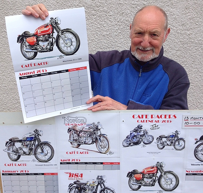 John with his new Cafe Racers calendar!